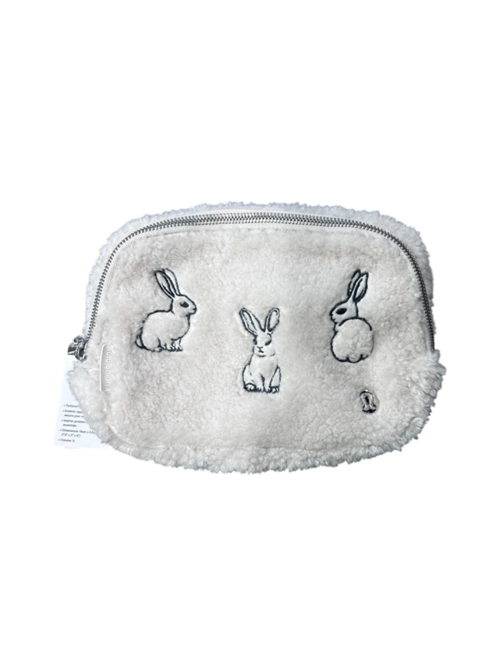 lululemon athletica White Plush Bunny Kids Zip Pouch